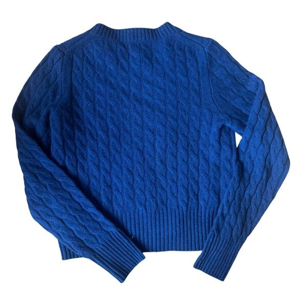 NWT J.Crew | 100% Cashmere Shrunken Cable-knit Crew Neck Sweater | Size Small - Picture 3 of 6